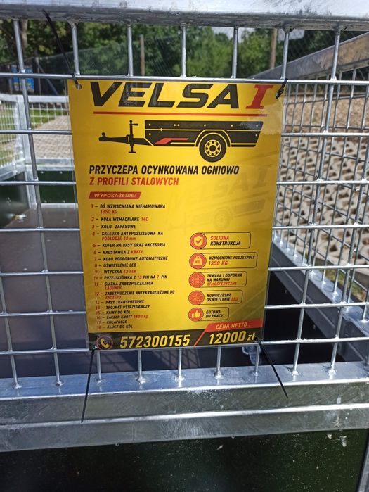 Przyczepa z kratką wzmacniana 1350kg