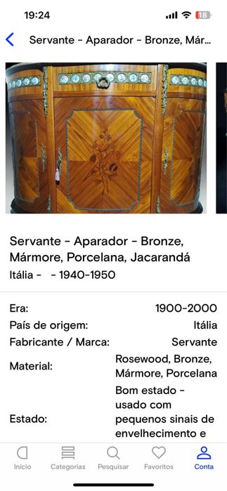 Consola Antiga de Colecção de Italia