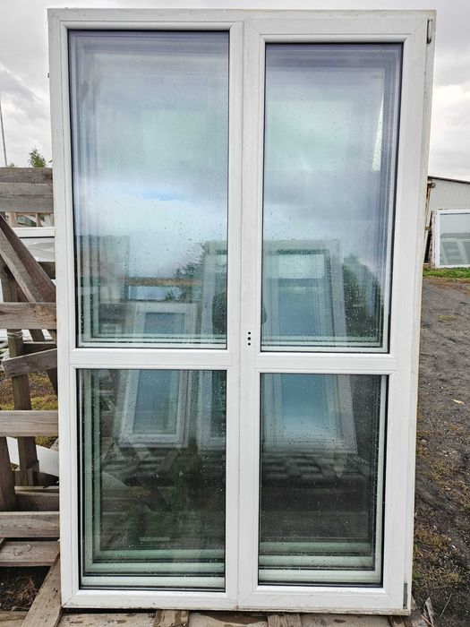 OKNA/DRZWI Balkonowe z Doświetlem Plastikowe PCV 140x230cm 3 sztuki