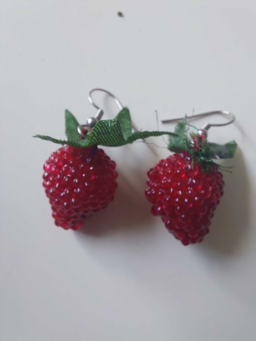 Kolczyki maliny wiszące