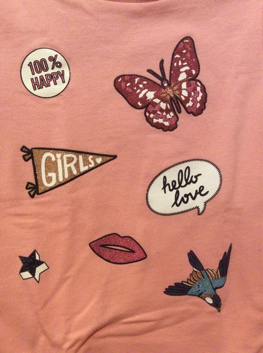 Sweat-shirt H&M rosa com brilhos