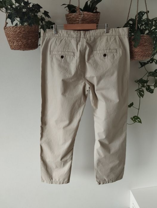 Bawełniane spodnie chinos, bawełniane, basic r.XL  w38xl29 Easy