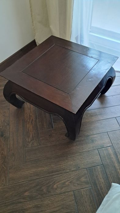 Stolik kawowy drzewo tekowe 60cm blat
