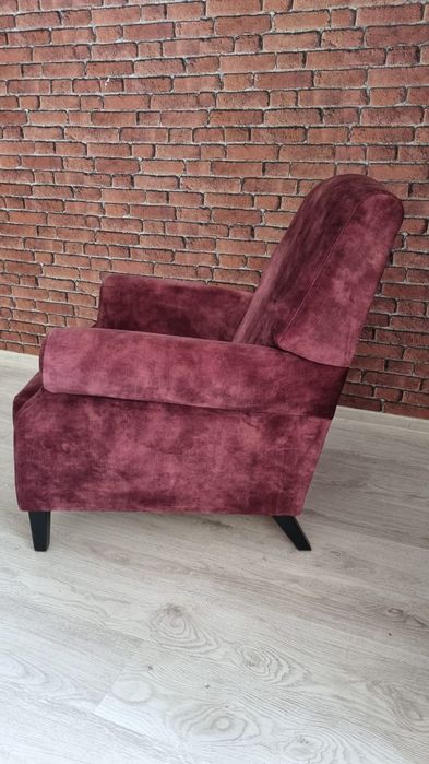 Fotel uszak śliwka bordo
