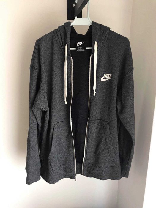 casaco nike fato de treino futebol desporto M cinzento hoodie blusao sweatshirt