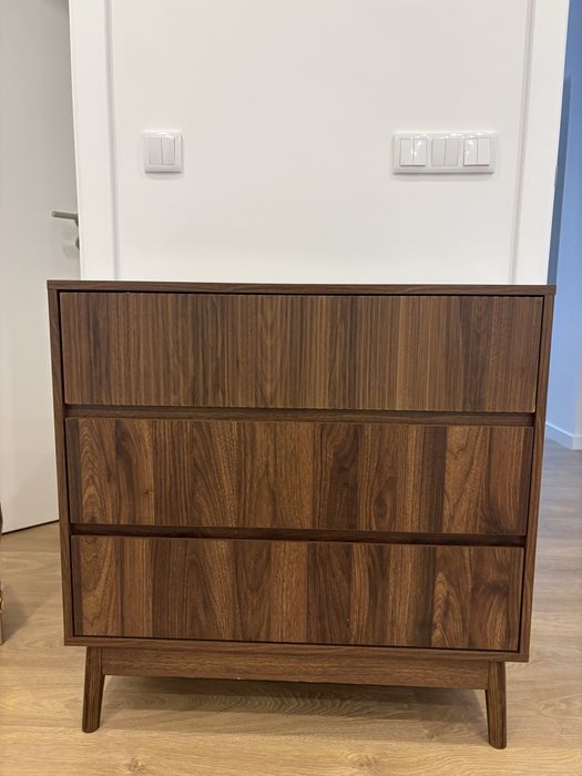 Cómoda MDF castanho carvalho