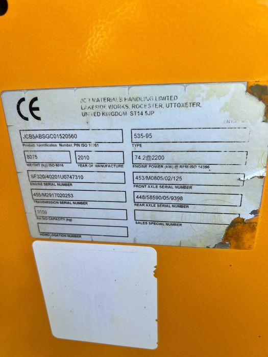 Продається телескопічний навантажувач JCB 535-95 2010 р.в