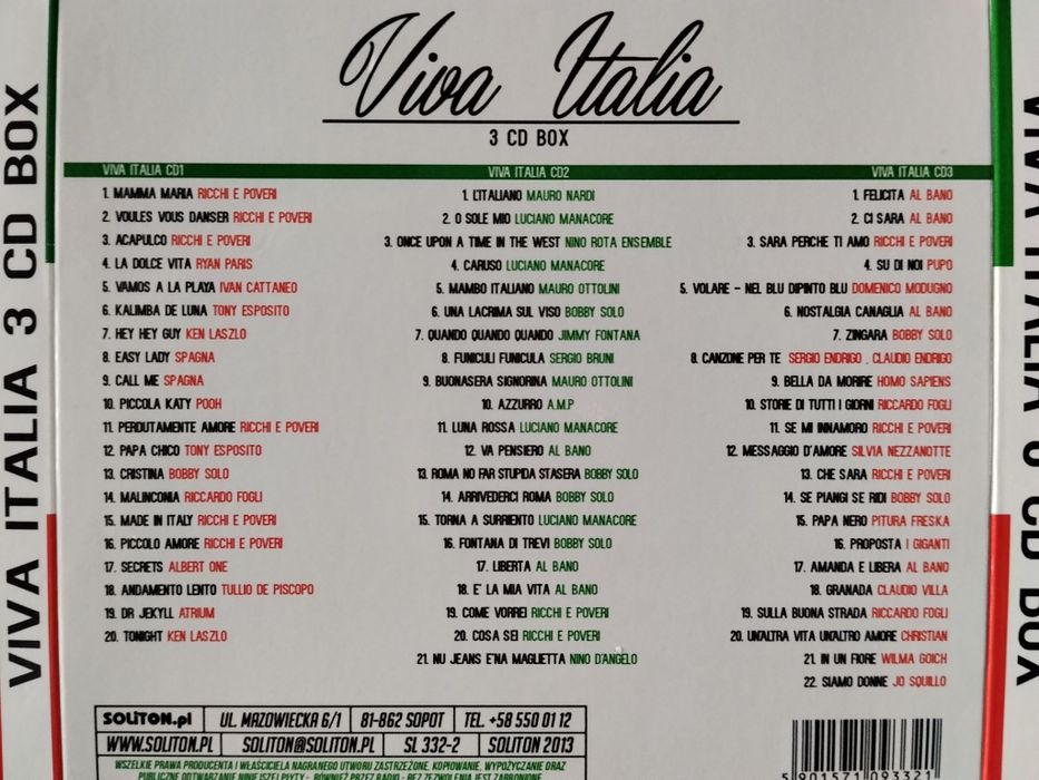 Włoskie przeboje Ricchi e poveri , Al bano &  Romina Power 3 CD