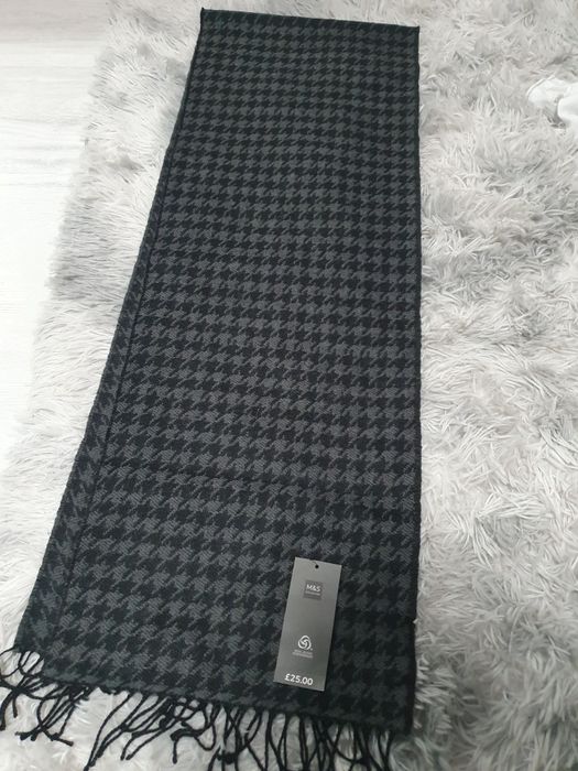 шерстяний шарф новий , M&S в гусячу лапку