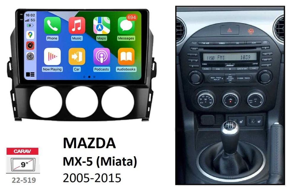 Rádio 2DIN • MAZDA MX-5 (Miata) • Android MX5 NA NB NC [4+64GB]