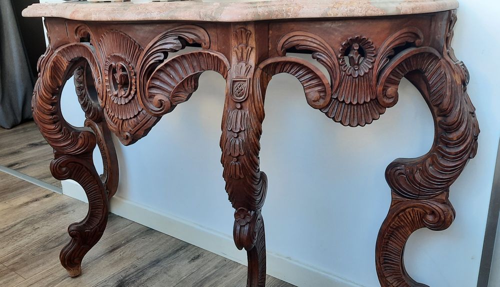 Aparador madeira maciça tampo pedra