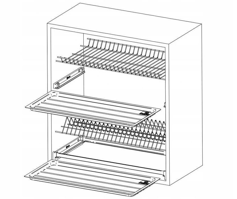 Ociekarka do naczyń Rejs Variant 3 chrom 2-poziomy 80 cm