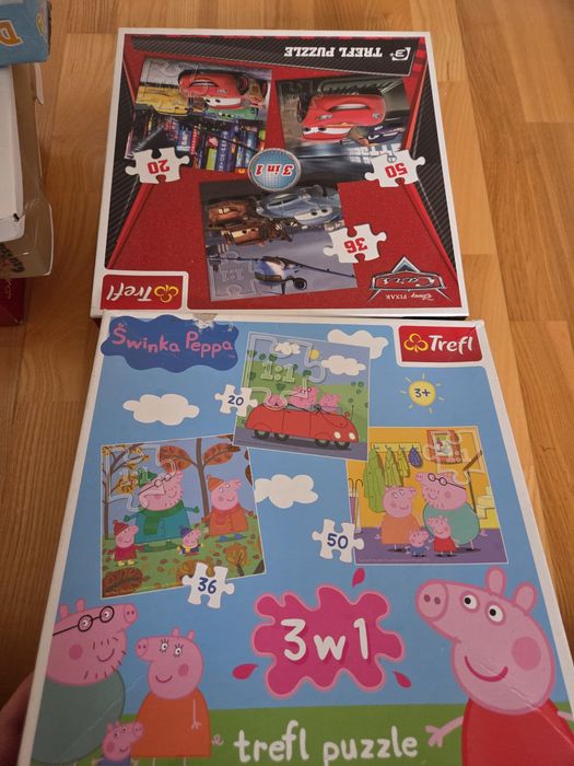 Puzzle 2+ 3+ Czuczu Sawanna Dinozaury Świnka Peppa Auta