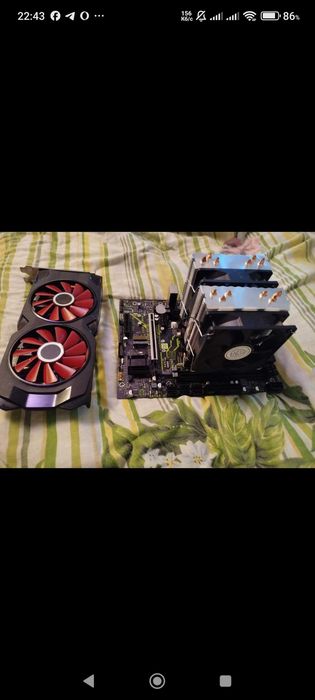 X99 xd4 + e5-2699v3 + кулер, rx570 8gb