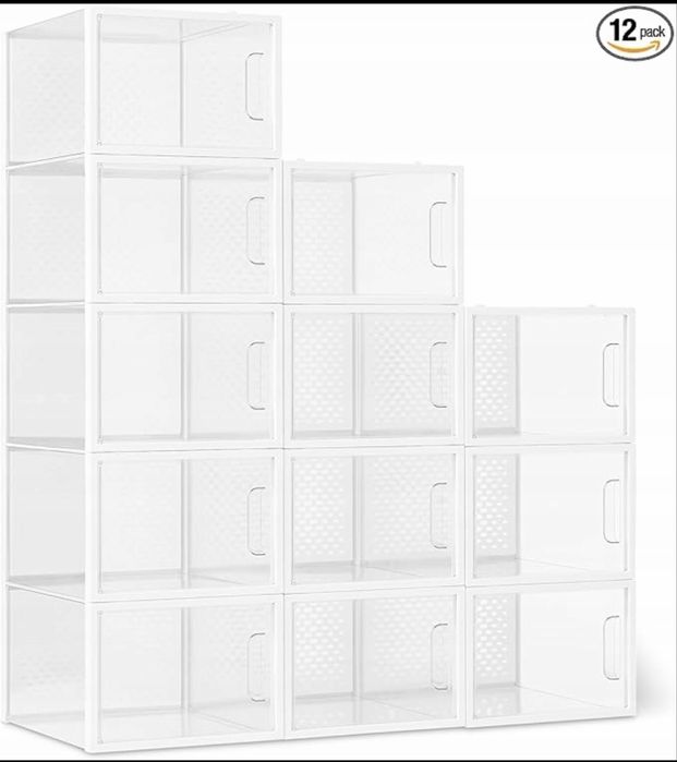 Składany organizer na buty 12szt. biały Amazon Basics do szafy zestaw