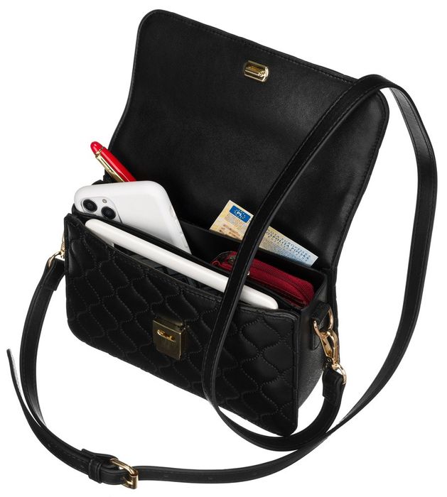elegancka, pikowana listonoszka crossbody - david jones