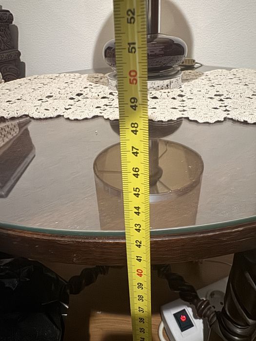 Mesinha de apoio redonda (com oferta de tampo de vidro para proteção)