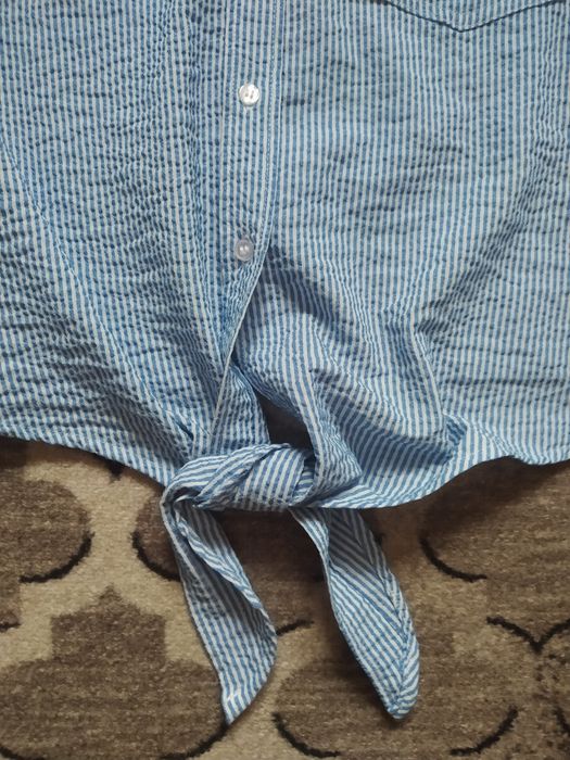 Koszula z długim rękawem w paski wiązana u dołu H&M nowa