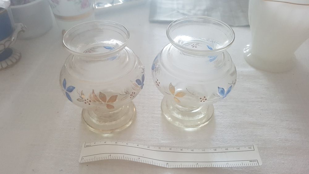 frasco jarro cristal LM CRISTAIS Marinha Grande par jarras jarra prata