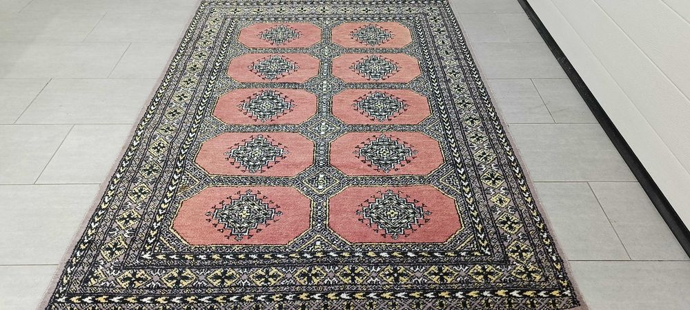 Buchara ręcznie tkany dywan wełniany 204 x 124 cm wełna Pakistan