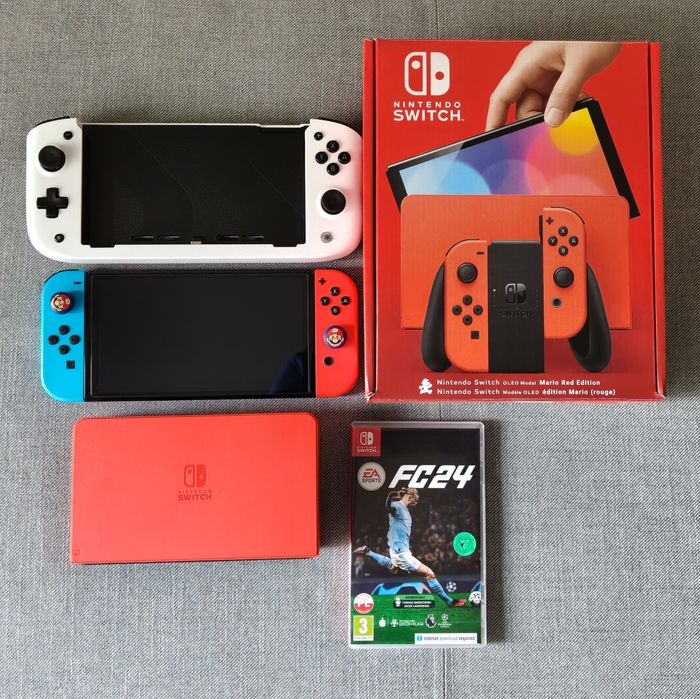 Nintendo Switch OLED Mario Edition Karta SD 256GB Nitro Deck FC24