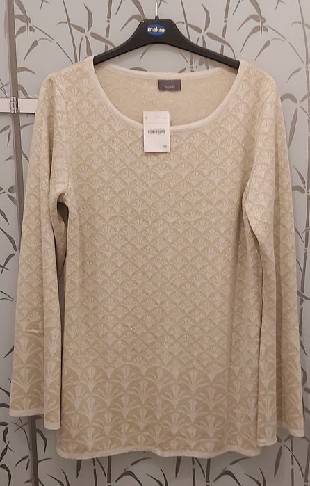 C&A elegancki sweter ze złotą nitką L nowy