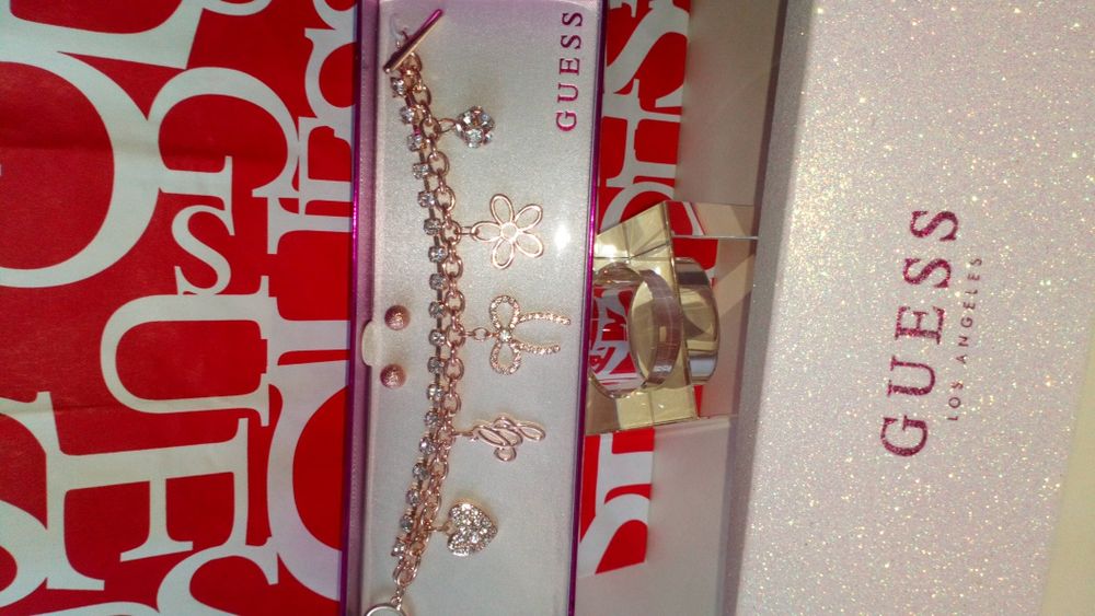 Bransoletka+kolczyki Guess-Oryginalny