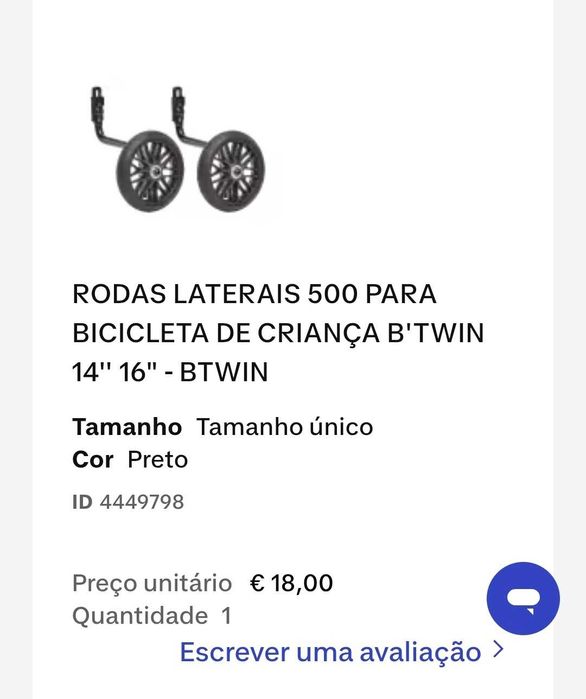 Bicicleta Btwin 500 Dark Hero 4 - 6 anos c/ rodinhas incluídas