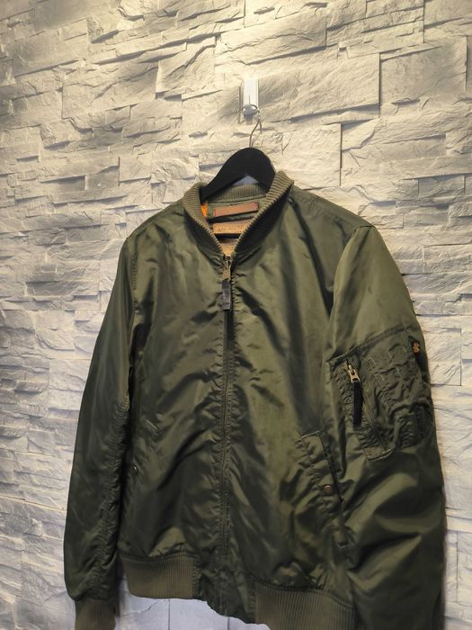 Kurtka Bomberka Alpha Industries Logo Zielona