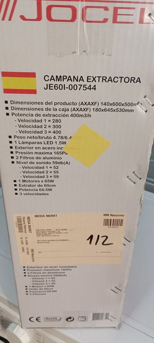 (Ocasião de negócio) Exaustor novo, embalado e selado