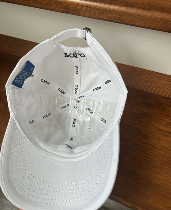 Czapka polo ralph lauren bejsbolowa biała dzokejka z daszkiem one size