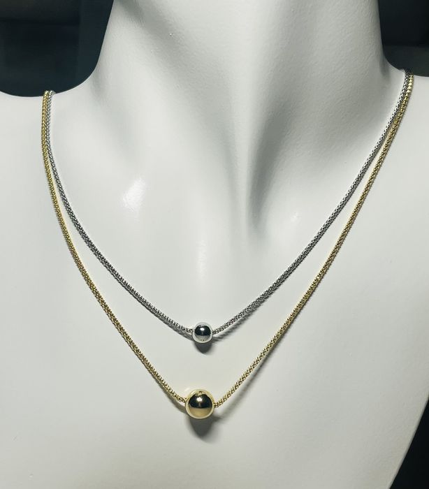 Złoty naszyjnik kulki 585 14k