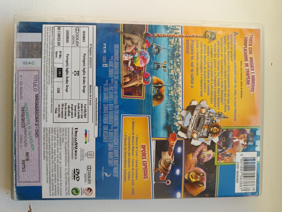 DVD Madagáscar 3