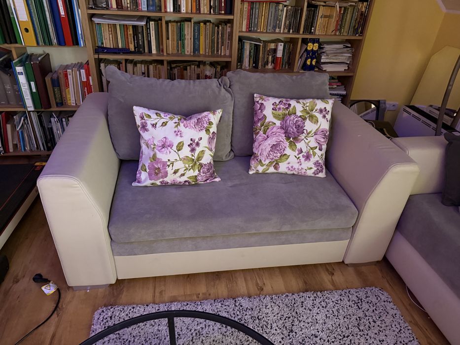 Dwie kanapa sofa rozkladane komplet