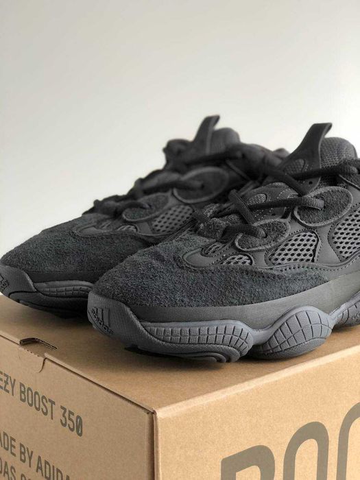Мужские кроссовки Adidas YEEZY 500 Black. Размеры 40-45