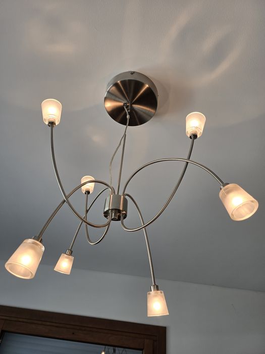 Conjunto de 2 Candeeiros de teto inox Ikea