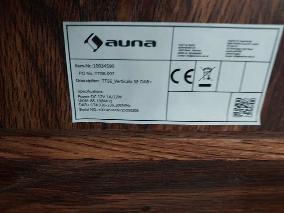 Gramofon Auna  Verticalo SE DAB  retro +USB- stojący