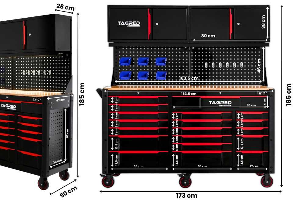 Меблі для гаража та майстерні TAGRED TA197 полиця шафа верстак гараж