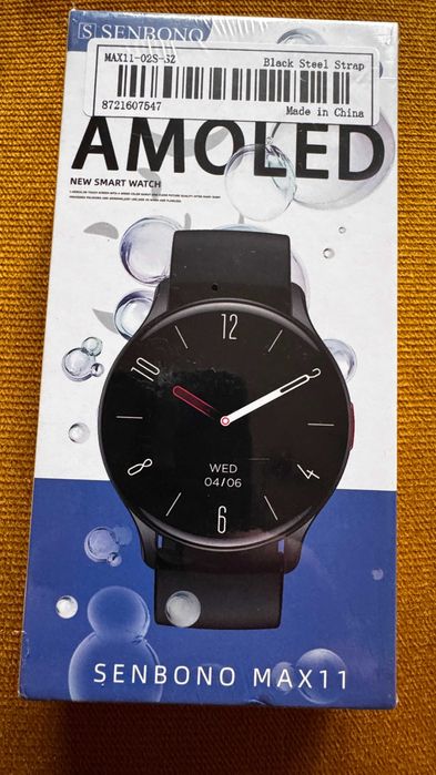 Smartwatch SENBONO z dużym wyświetlaczem HD AMOLED