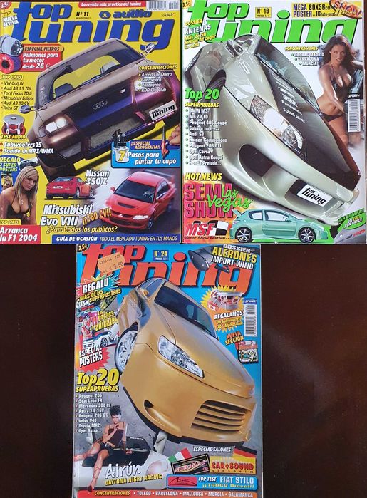 Revistas variadas de automóveis vintage - TUNING