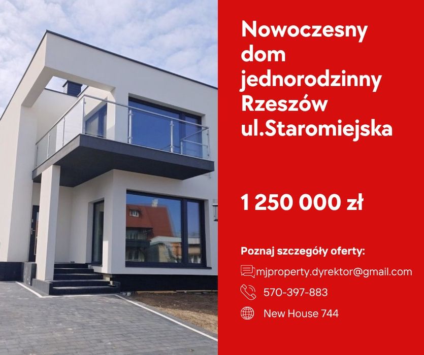 Nowoczesny dom jednorodzinny Rzeszów            1 250 000 zł Rzeszów