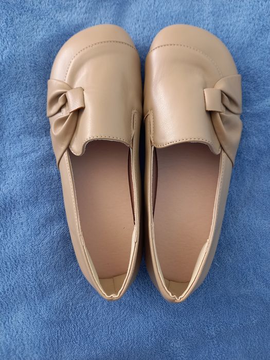 Buty, 38, skóra, beżowe