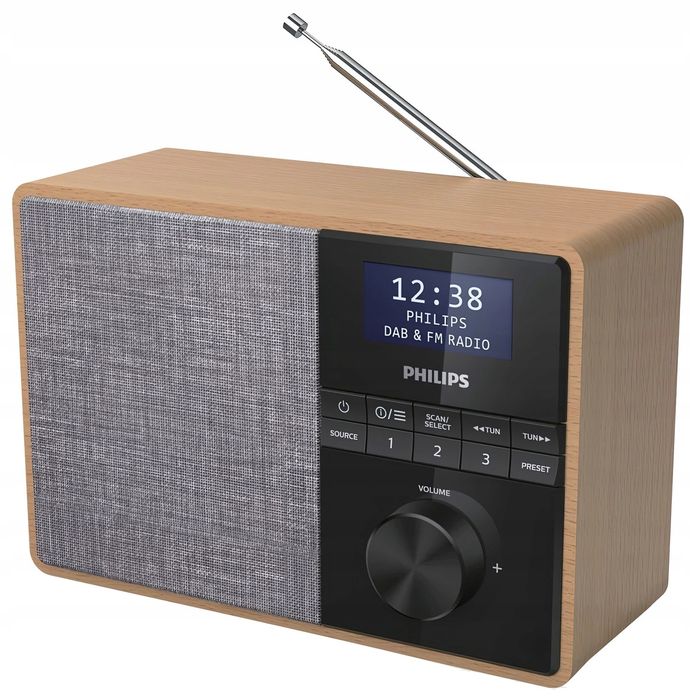 outlet radio sieciowo-przenośne philips tar5505/10 dab+ fm w stylu retro