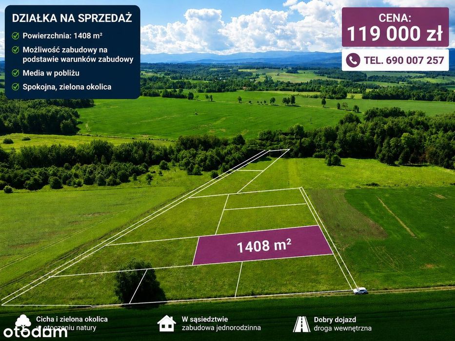 Działka w Krzewiu Wielkim