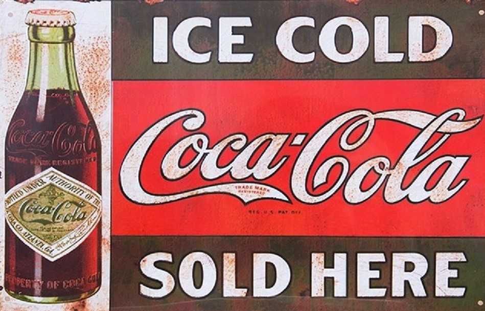 7 Placas decorativas retro de Coca Cola, novas, 30 x 20 cm.
