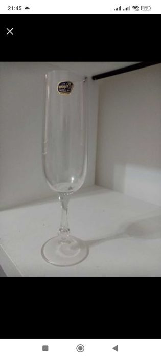 Copos cristal da Bohemia novos