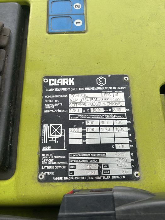 Wózek widlowy elektryczny clark