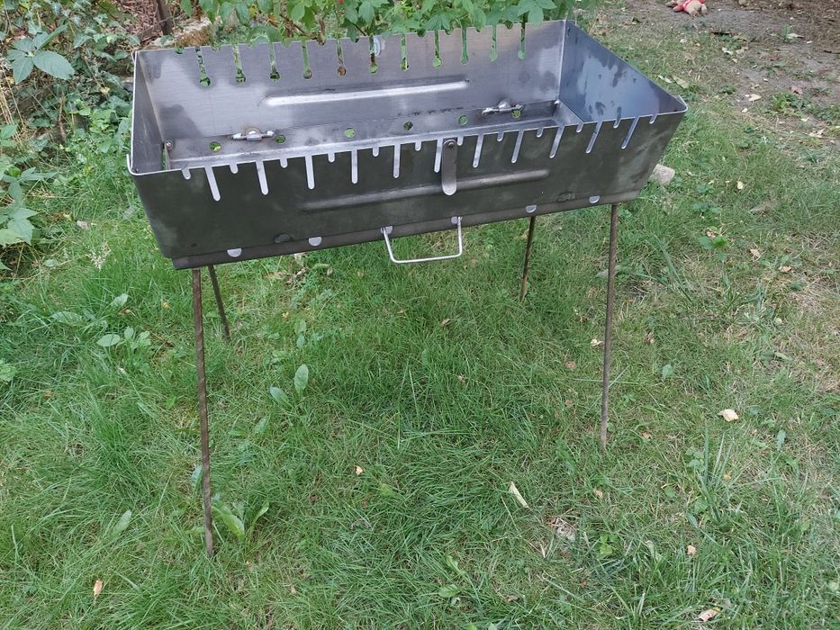 Grill / Mangal składany walizka, sampura, kratki(siatka)
