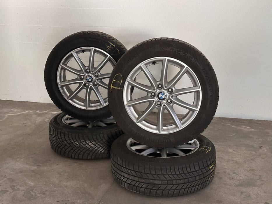 Conjunto jantes 17” originais Bmw + pneus 225/55/17 - grupo bmw audi