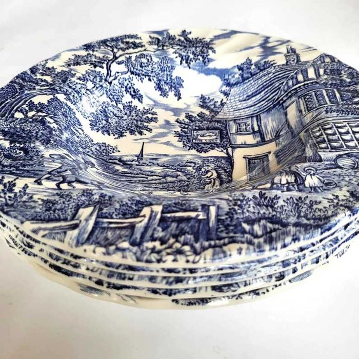 Serviço Jantar Myott _The Hunter_ e  Bridge Scenes - Crow Ducal